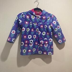 Hatley Purple Floral Kids Rain Jacket